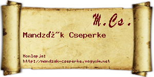 Mandzák Cseperke névjegykártya